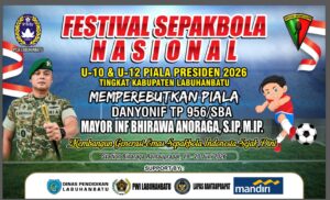 Danyonif TP 956/SBA Resmi Membuka Festival Sepakbola Usia Dini Piala Presiden Tahun 2026 Tingkat Kabupaten Labuhanbatu