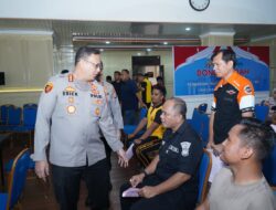 Kapolres dan Wakapolres Metro Jakarta Utara Ikuti Donor Darah Sambut Hari Bhayangkara ke – 80