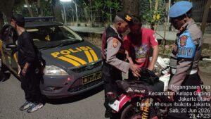Patroli KRYD Tengah Malam, Polsek Kelapa Gading Sisir Titik Rawan Tawuran dan Balap Liar