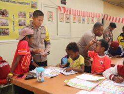 Melalui Honai Belajar, Ops Damai Cartenz Kenalkan Dunia dan Tata Surya kepada Anak-anak di Tembagapura, Timika, Papua Tengah