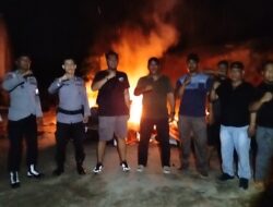 Respons Cepat Polisi! Barak Diduga Tempat Penyalahgunaan Narkoba di Aek Kanopan Timur Dibongkar dan Dibakar