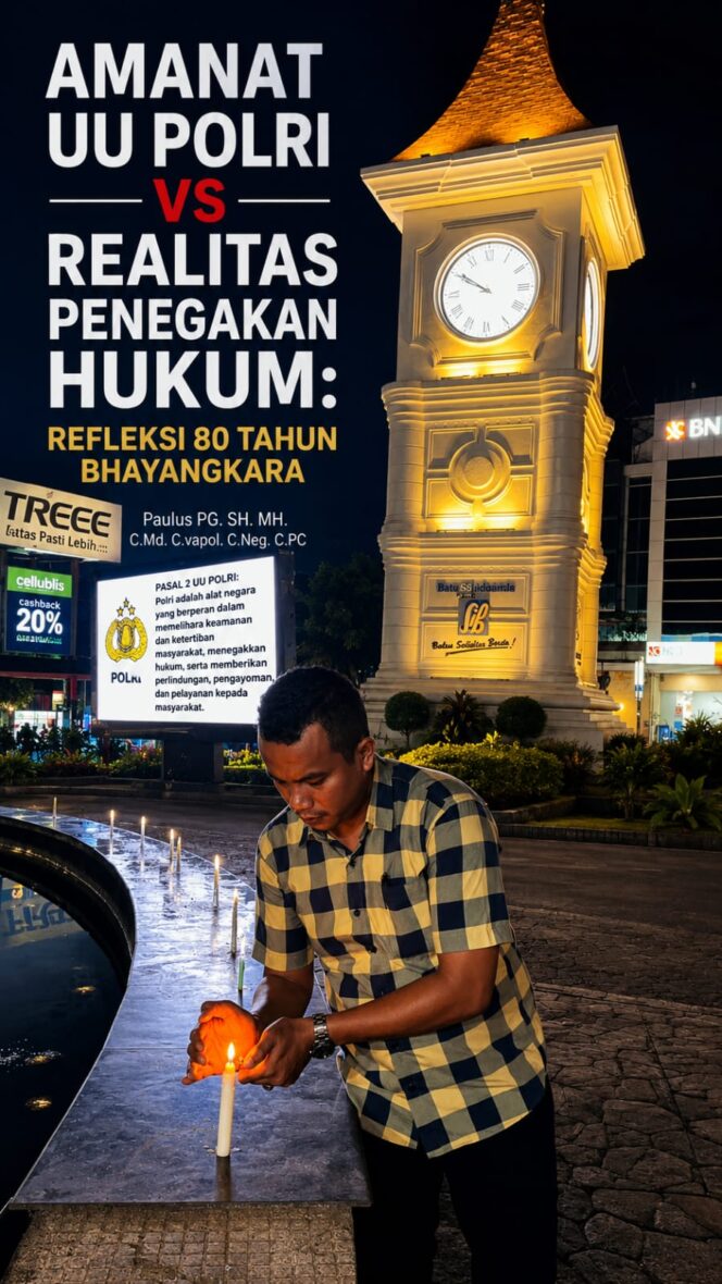 
					AMANAT UU POLRI VS REALITAS PENEGAKAN HUKUM: REFLEKSI 80 TAHUN BHAYANGKARA