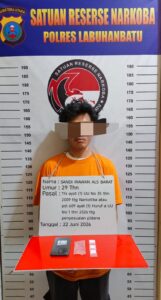 Ungkap Kasus Narkotika, Satresnarkoba Polres Labuhanbatu Amankan Sabu dan Seorang Tersangka