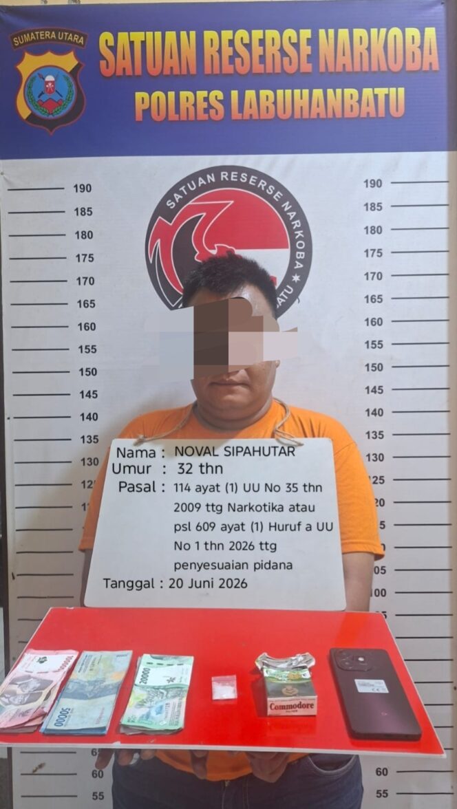 
					Apresiasi, Lama DPO Akhirnya Satres Narkoba Polres Labuhanbatu Berhasil Tangkap Noval Big Bos Sabu