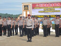 62 Personel Polres Labusel Naik Pangkat, Kapolres : Jadikan Amanah untuk Melayani Masyarakat Lebih Baik
