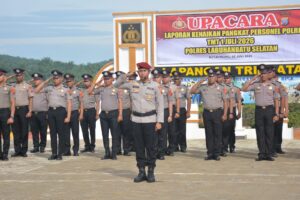 62 Personel Polres Labusel Naik Pangkat, Kapolres : Jadikan Amanah untuk Melayani Masyarakat Lebih Baik