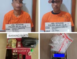 Diduga Edarkan Sabu, Dua Warga Pangkatan Ditangkap Polsek Bilah Hilir