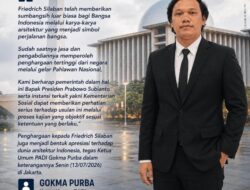 PADI Serukan Dukungan Arsitek Legendaris Friedrich Silaban sebagai Pahlawan Nasional
