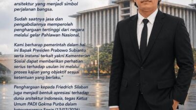 PADI Serukan Dukungan Arsitek Legendaris Friedrich Silaban sebagai Pahlawan Nasional