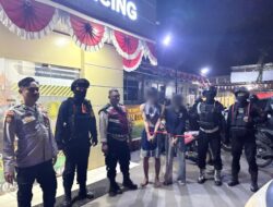 Patroli Brimob dan Polsek Cilincing Amankan Dua Pria Diduga Terlibat Curanmor