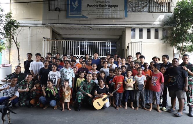 
					Dandim 0502/Jakarta Utara Tebar Kepedulian, Berbagi Semangat di Yayasan Pondok Kasih Agape