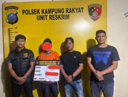 Polsek Kampung Rakyat Amankan Pelaku Pencurian di PT Tolan Tiga Indonesia,