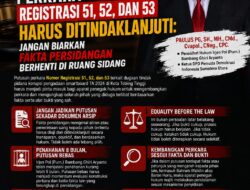 Vonis Perkara Nomor 51.52.Dan 53 Harus Ditindaklanjuti, Jangan Biarkan Fakta Persidangan Berhenti Di Ruang Sidang
