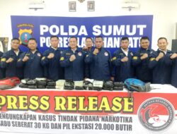 Dipimpin Kasat Narkoba AKP Hardiyanto : Satresnarkoba Polres Labuhanbatu Sikat Kurir Antar Provinsi 30 Kg Sabu dan 20.000 Ekstasi Disita