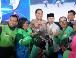 5.150 Pengemudi Ojol Ikuti Gebyar Keselamatan Lalu Lintas Korlantas Polri di Serpong