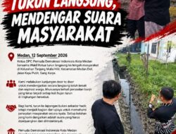 TURUN LANGSUNG, PEMUDA DEMOKRASI INDONESIA KOTA MEDAN DENGARKAN KELUHAN WARGA TERKAIT BANJIR