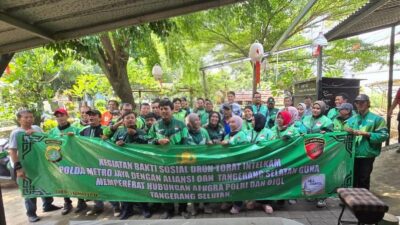 Silaturahmi dengan Ojol Tangsel, Polda Metro Jaya Tekankan Keamanan dan Tertib Lalu Lintas