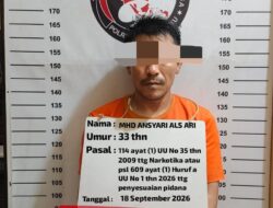 Warga Kampar Ditangkap Satnarkoba Polres Labuhanbatu, Diduga Kuasai Sabu 1,61 Gram
