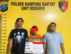 Polsek Kampung Rakyat Amankan Terduga Pelaku Pencurian Sawit di Kebun Perlabian