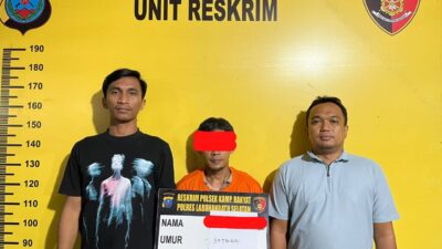 Polsek Kampung Rakyat Amankan Terduga Pelaku Pencurian Sawit di Kebun Perlabian