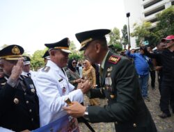 Upacara HUT ke-81 TNI di Jakarta Utara, Dandim 0502/JU Bacakan Amanat Panglima TNI Dihadapan Forkopimko Plus