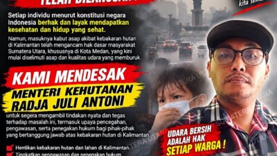 Kabut Asap Kepung Sumut, Hendra Prasetyo: Jangan Biarkan Rakyat Menghirup Racun, Negara Harus Hadir!