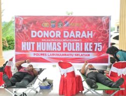 HUT Humas Polri ke-75, Polres Labusel Gelar Baksos dan Donor Darah, 14 Kantong Terkumpul Untuk Masyarakat