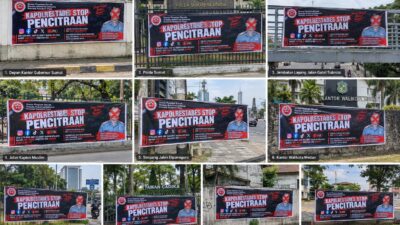 Spanduk “Kapolrestabes Stop p Pencitraan” Gegerkan Medan, Pemuda Demokrasi Indonesia: Satu Diturunkan, 100 Akan Kami Naikkan